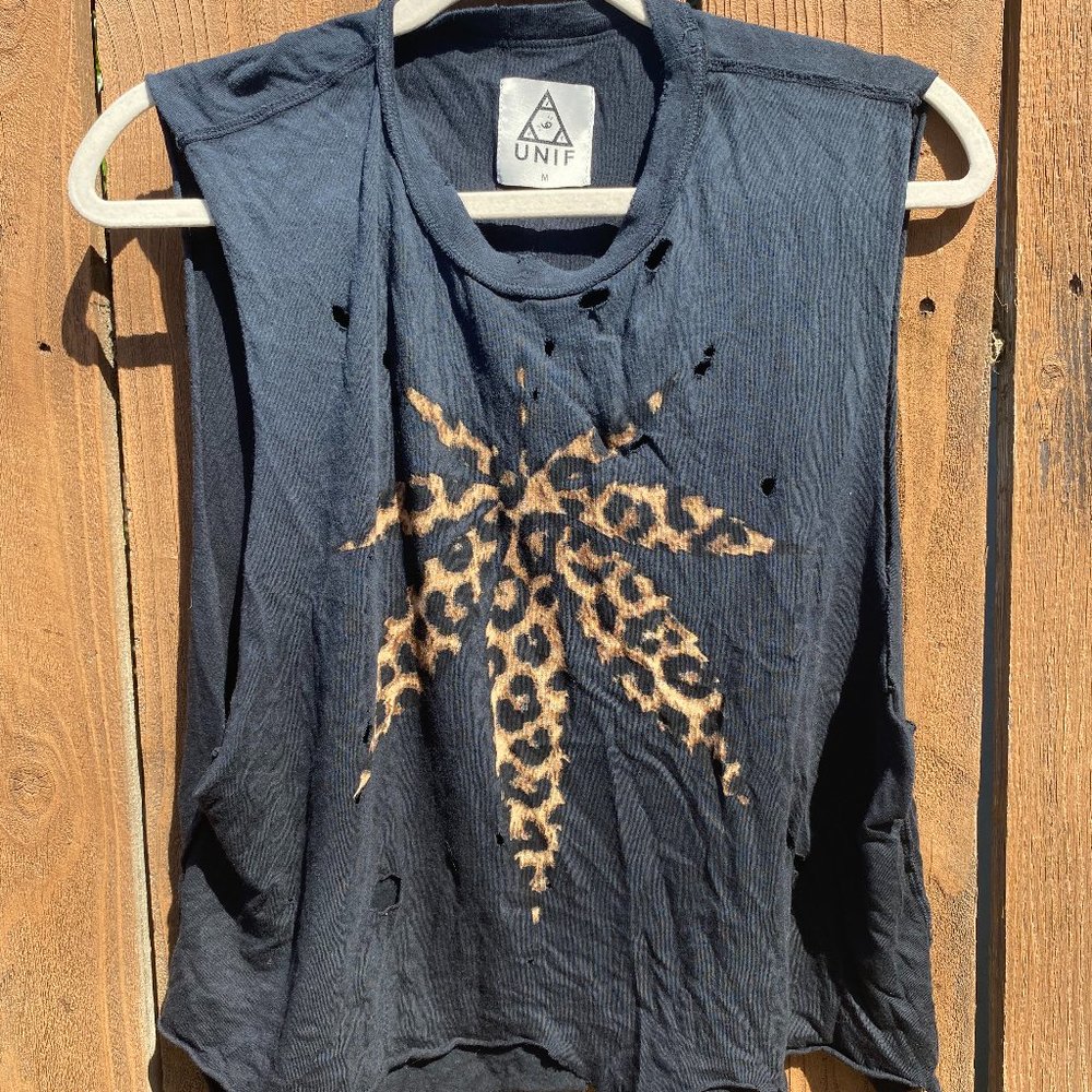 Unif Leopard Weed Leaf Muscle Tan, Size M